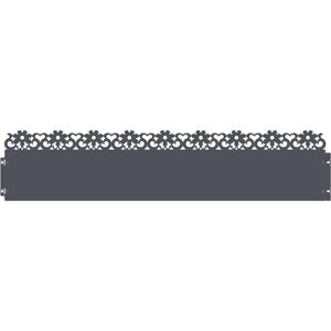 Lawn Edgings 20 pcs Anthracite 103 x 0.05 x 22 cm Steel vidaXL Lawn Edgings 20 pcs Anthracite 103 x 0.05 x 22 cm Steel vidaXL