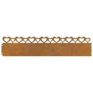 Lawn Edgings 20 pcs Rusty 103 x 0.05 x 22 cm Weathering Steel vidaXL Lawn Edgings 20 pcs Rusty 103 x 0.05 x 22 cm Weathering Steel vidaXL