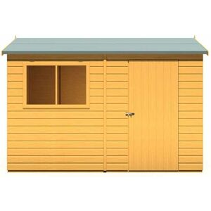 SHIRE Lewis 10 x 6 Feet Single Door Reverse Apex Style c Shed - L196.3 x W311.4 x H212.7 cm SHIRE Lewis 10 x 6 Feet Single Door Reverse Apex Style c Shed - L196.3 x W311.4 x H212.7 cm