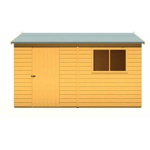 SHIRE Lewis 12 x 8 Feet Single Door Reverse Apex Style d Shed - L256.6 x W371.4 x H220.7 cm SHIRE Lewis 12 x 8 Feet Single Door Reverse Apex Style d Shed - L256.6 x W371.4 x H220.7 cm