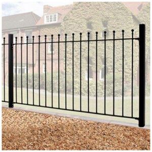 Cannock Gates - Manor Fence Panel - Solid Steel - FIts Gap of 1830 mm x 915 mm High - Electro Galvanised/Black Powder Coated Cannock Gates - Manor Fence Panel - Solid Steel - FIts Gap of 1830 mm x 915 mm High - Electro Galvanised/Black Powder Coated