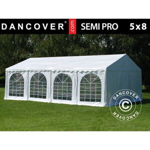 DANCOVER Marquee Party tent Pavilion SEMI PRO Plus 5x8 m PVC 900, White DANCOVER Marquee Party tent Pavilion SEMI PRO Plus 5x8 m PVC 900, White