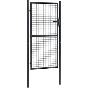 BONNEVIE Mesh Garden Gate,Entrance gate Galvanised Steel 100x225 cm Grey CFW81624 BONNEVIE Mesh Garden Gate,Entrance gate Galvanised Steel 100x225 cm Grey CFW81624