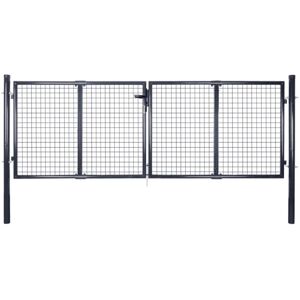 Bonnevie - Mesh Garden Gate,Fence gate Galvanised Steel 289x100 cm Grey VSVS284024 Bonnevie - Mesh Garden Gate,Fence gate Galvanised Steel 289x100 cm Grey VSVS284024