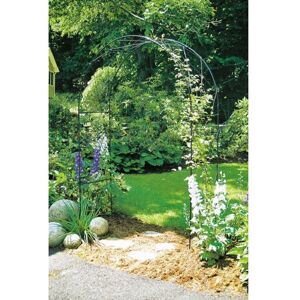 Oregon Arch Hardstanding Garden Archway - Solid Steel - L53 x W152 x H239 cm - Black Oregon Arch Hardstanding Garden Archway - Solid Steel - L53 x W152 x H239 cm - Black