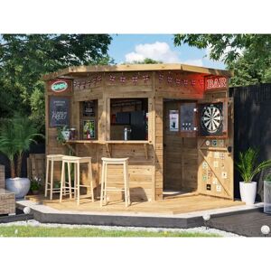 Dunster House Ltd. - Dunster House Outdoor Bar Shed 2.4m x 2.4m Pressure Treated The Corner Hangover Garden Bar iii Fully Loaded Dunster House Ltd. - Dunster House Outdoor Bar Shed 2.4m x 2.4m Pressure Treated The Corner Hangover Garden Bar iii Fully Loaded