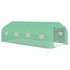 Outsunny - 6m x 3m Large Greenhouse Polytunnel Steeple Poly Tunnel Green House Steel Frame Outsunny - 6m x 3m Large Greenhouse Polytunnel Steeple Poly Tunnel Green House Steel Frame