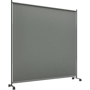 Outsunny - Garden Screen with Wheels, 6ft Rolling Privacy Room Divider, Dark Grey Outsunny - Garden Screen with Wheels, 6ft Rolling Privacy Room Divider, Dark Grey