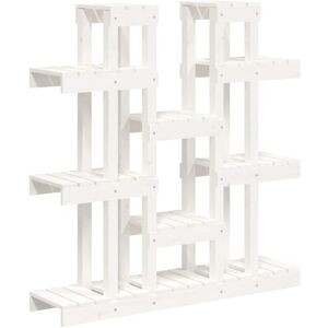 Vidaxl - Plant Stand White 104.5x25x109.5 cm Solid Wood Pine Vidaxl - Plant Stand White 104.5x25x109.5 cm Solid Wood Pine