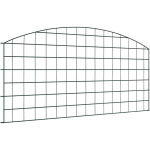 Pond Fence Set 5 pcs Green 100 x 50 cm Steel vidaXL Pond Fence Set 5 pcs Green 100 x 50 cm Steel vidaXL