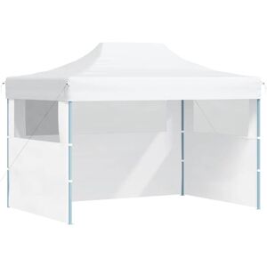 vidaXL Professional Folding Party Tent 3 Sidewalls Steel White 3x4m Canopy vidaXL Professional Folding Party Tent 3 Sidewalls Steel White 3x4m Canopy