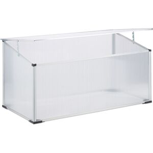 Relaxdays - Aluminium Cold Frame, Plug-In System, Translucent, Transparent, UV-Protection, Small Greenhouse, HxWxD: 100 x 50 x 50 Relaxdays - Aluminium Cold Frame, Plug-In System, Translucent, Transparent, UV-Protection, Small Greenhouse, HxWxD: 100 x 50 x 50