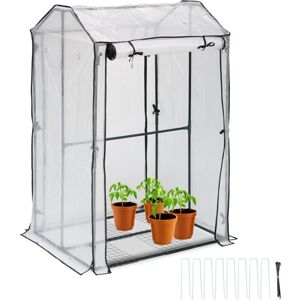 Relaxdays - Balcony Greenhouse, 4 Shelves, hwd: 150 x 100 x 80 cm, Cultivation, Cold Frame, pvc, Steel, Transparent/Green Relaxdays - Balcony Greenhouse, 4 Shelves, hwd: 150 x 100 x 80 cm, Cultivation, Cold Frame, pvc, Steel, Transparent/Green