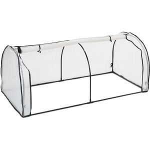 Relaxdays Cold Frame, PE film & Iron, Door with Zip, Vegetables Growing, Raised Bed Cover, HWD: 80 x 100 x 200 cm, Clear Relaxdays Cold Frame, PE film & Iron, Door with Zip, Vegetables Growing, Raised Bed Cover, HWD: 80 x 100 x 200 cm, Clear