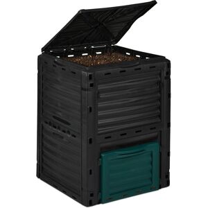 Relaxdays Composter, 230l, Plastic, Quick, for Kitchen & Garden Waste, Environment-Friendly, HWD: 80 x 60 x 57 cm, Black Relaxdays Composter, 230l, Plastic, Quick, for Kitchen & Garden Waste, Environment-Friendly, HWD: 80 x 60 x 57 cm, Black