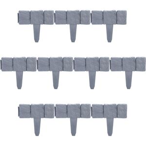 Relaxdays - Garden Edging, 100 Piece Set, Flowerbed Lawn Border, Stone Effect, HxW: 10x25 cm, Push-In, Grey Relaxdays - Garden Edging, 100 Piece Set, Flowerbed Lawn Border, Stone Effect, HxW: 10x25 cm, Push-In, Grey