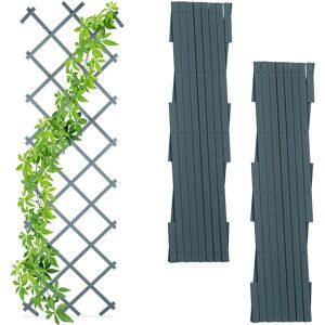 Garden Trellis, Set of 3, Extendable, Support for Climbing Plants, Patio & Balcony, 180 cm, Plastic, Grey - Relaxdays Garden Trellis, Set of 3, Extendable, Support for Climbing Plants, Patio & Balcony, 180 cm, Plastic, Grey - Relaxdays