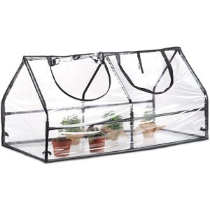 Relaxdays - Greenhouse with Cover, PVC,Plug-In System, For Balcony, Garden, Patio and Yard, hwd: 60 x 120 x 60 cm, Transparent Relaxdays - Greenhouse with Cover, PVC,Plug-In System, For Balcony, Garden, Patio and Yard, hwd: 60 x 120 x 60 cm, Transparent