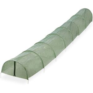 Relaxdays - Grow Tunnel, 5 m Long, pe Plastic with Zip, Plant Greenhouse, 8 Arches, Polytunnel, Seedling Protection, Green Relaxdays - Grow Tunnel, 5 m Long, pe Plastic with Zip, Plant Greenhouse, 8 Arches, Polytunnel, Seedling Protection, Green