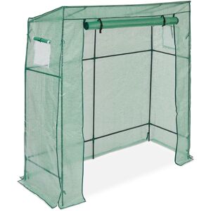 Relaxdays Large Tomato Greenhouse, Sloping Roof, Zipper Door, 2 Side Windows, PE Cover, HxWxD: 197 x 197 x 77 cm, Green Relaxdays Large Tomato Greenhouse, Sloping Roof, Zipper Door, 2 Side Windows, PE Cover, HxWxD: 197 x 197 x 77 cm, Green