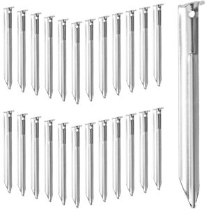 Relaxdays Tent Pegs Set of 25, Ground Anchor for Hard Soil, Camping, Rounded Hooks, Steel, Durable, 18x2x1.5 cm, Silver Relaxdays Tent Pegs Set of 25, Ground Anchor for Hard Soil, Camping, Rounded Hooks, Steel, Durable, 18x2x1.5 cm, Silver