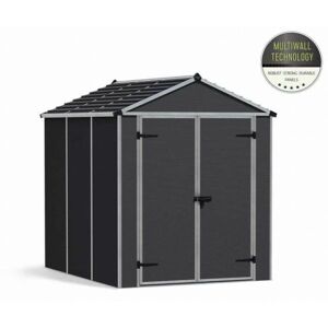 PALRAM Rubicon Shed 6 x 8 Dark - Polycarbonate - L229 x W185 x H217 cm - Dark Grey PALRAM Rubicon Shed 6 x 8 Dark - Polycarbonate - L229 x W185 x H217 cm - Dark Grey