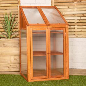 Samuel Alexander - Wooden Mini Greenhouse Cold Frame - Small Greenhouse H120 x W69 x D49cm Samuel Alexander - Wooden Mini Greenhouse Cold Frame - Small Greenhouse H120 x W69 x D49cm