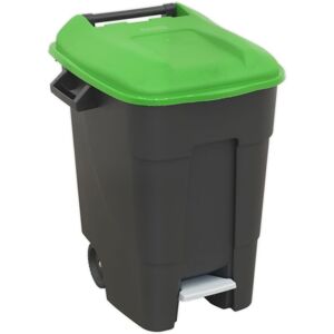 Sealey - BM100PG Refuse/Wheelie Bin with Foot Pedal 100L - Green Sealey - BM100PG Refuse/Wheelie Bin with Foot Pedal 100L - Green