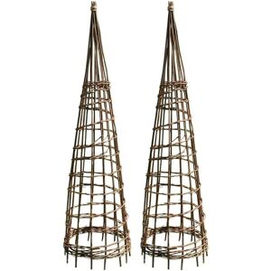 SELECTIONS Set of 2 Rustic Willow Garden Obelisks (1.2m) SELECTIONS Set of 2 Rustic Willow Garden Obelisks (1.2m)