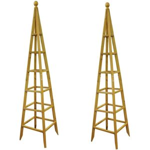 Selections - Set of 2 Wooden Garden Obelisks (1.9m) Selections - Set of 2 Wooden Garden Obelisks (1.9m)