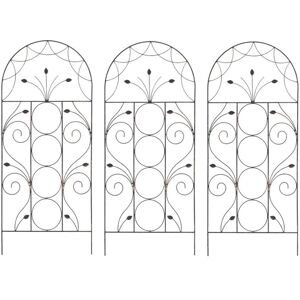 SELECTIONS Set of 3 Leaf Design Metal Trellis (120cm x 50cm) SELECTIONS Set of 3 Leaf Design Metal Trellis (120cm x 50cm)