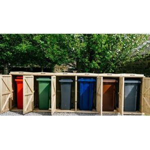 Chatburn Sextet Wheelie Bin Store - Timber - L80.4 x W388.5 x H120 cm - Fits 3 x 180L or 3 x 240L & 3 x 140L Wheelie Bins Chatburn Sextet Wheelie Bin Store - Timber - L80.4 x W388.5 x H120 cm - Fits 3 x 180L or 3 x 240L & 3 x 140L Wheelie Bins