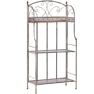 BELIANI Shelving Unit VILLADOSE Metal 60 cm 30 cm Black BELIANI Shelving Unit VILLADOSE Metal 60 cm 30 cm Black