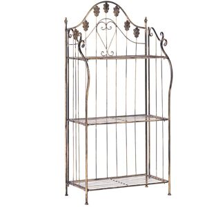 BELIANI Shelving Unit VISANO Metal 59 cm 30 cm Black BELIANI Shelving Unit VISANO Metal 59 cm 30 cm Black