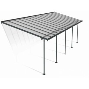 Palram - Patio Cover Sierra 3X9.15 Clear - Polycarbonate - L924 x W299 x H305 - Grey Palram - Patio Cover Sierra 3X9.15 Clear - Polycarbonate - L924 x W299 x H305 - Grey