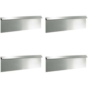 Snail Fence 4 pcs Silver 100 x 3.5 x 25 cm Galvanised Steel vidaXL Snail Fence 4 pcs Silver 100 x 3.5 x 25 cm Galvanised Steel vidaXL