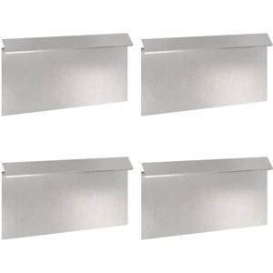Snail Fence 4 pcs Silver 50 x 3.5 x 25 cm Stainless Steel vidaXL Snail Fence 4 pcs Silver 50 x 3.5 x 25 cm Stainless Steel vidaXL