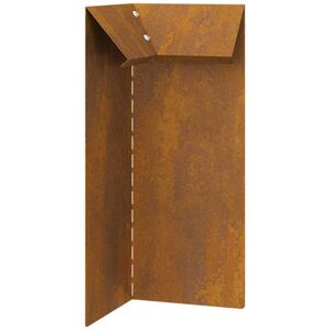 Snail Fence Rusty 10 x 10 x 25 cm Weathering Steel vidaXL Snail Fence Rusty 10 x 10 x 25 cm Weathering Steel vidaXL