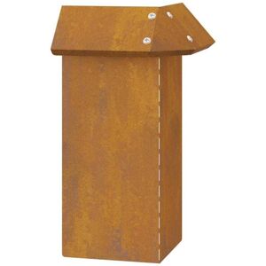 Snail Fence Rusty 13.5 x 13.5 x 25 cm Weathering Steel vidaXL Snail Fence Rusty 13.5 x 13.5 x 25 cm Weathering Steel vidaXL