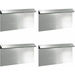 Snail Fence 4 pcs Silver 50 x 3.5 x 25 cm Galvanised Steel vidaXL Snail Fence 4 pcs Silver 50 x 3.5 x 25 cm Galvanised Steel vidaXL