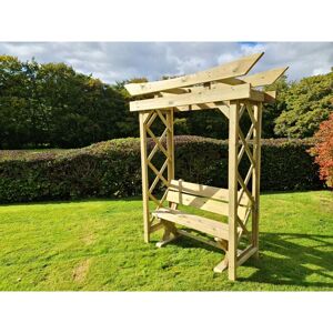 Churnet Valley - Tokyo 4ft Wooden Arch with Ashcombe Bench - L60 x W180 x H222 cm Churnet Valley - Tokyo 4ft Wooden Arch with Ashcombe Bench - L60 x W180 x H222 cm