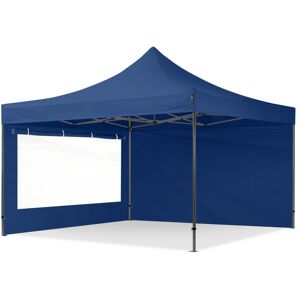 TOOLPORT 4x4m PES 750 Pop up gazebo party tent PREMIUM Steel 40 mm, incl. Sidewalls with Panorama Windows, blue TOOLPORT 4x4m PES 750 Pop up gazebo party tent PREMIUM Steel 40 mm, incl. Sidewalls with Panorama Windows, blue