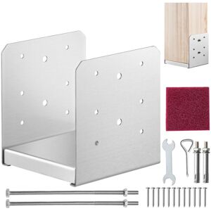 VEVOR 152.4x152.4 Post Base, 1Pcs Stainless Steel Adjustable Post Anchor Bracket(Internal 150 x 139.7), Adjustable Post Base for Pavilion Deck Porch VEVOR 152.4x152.4 Post Base, 1Pcs Stainless Steel Adjustable Post Anchor Bracket(Internal 150 x 139.7), Adjustable Post Base for Pavilion Deck Porch