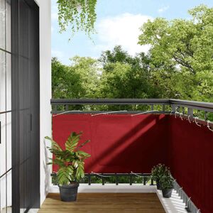 Balcony Screen Red 75x1000 cm 100% Polyester Oxford Vidaxl Balcony Screen Red 75x1000 cm 100% Polyester Oxford Vidaxl