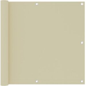 vidaXL Balcony Screen Cream 90x500 cm Oxford Fabric Fence Privacy Screening vidaXL Balcony Screen Cream 90x500 cm Oxford Fabric Fence Privacy Screening