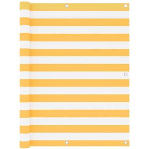 vidaXL Balcony Privacy Screen White Yellow 120x600 cm Oxford Fabric - Balcony Privacy Screen vidaXL Balcony Privacy Screen White Yellow 120x600 cm Oxford Fabric - Balcony Privacy Screen