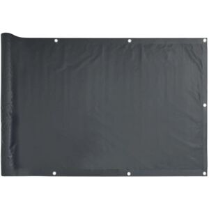 vidaXL Balcony Screen Oxford Fabric 75x400cm Anthracite - Balcony Privacy Screen vidaXL Balcony Screen Oxford Fabric 75x400cm Anthracite - Balcony Privacy Screen