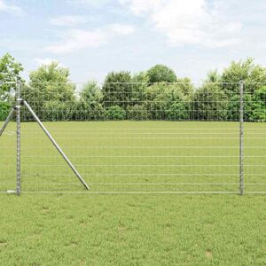 Euro Fence Silver 1.2 x 10 m Hot dip galvanized iron Vidaxl Euro Fence Silver 1.2 x 10 m Hot dip galvanized iron Vidaxl