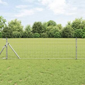Euro Fence Silver 0.4 x 50 m Hot dip galvanized iron Vidaxl Euro Fence Silver 0.4 x 50 m Hot dip galvanized iron Vidaxl