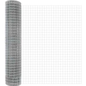 Euro Fence Silver 1.6 x 10 m Hot dip galvanized iron Vidaxl Euro Fence Silver 1.6 x 10 m Hot dip galvanized iron Vidaxl